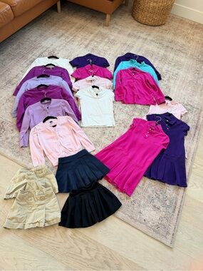 Primary Girls Mixed Tops and Skirts Set in Pink, Purple, Navy, Black, Cream